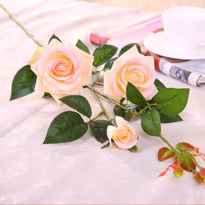 Artificial rose flower in a natural-looking bloom shape