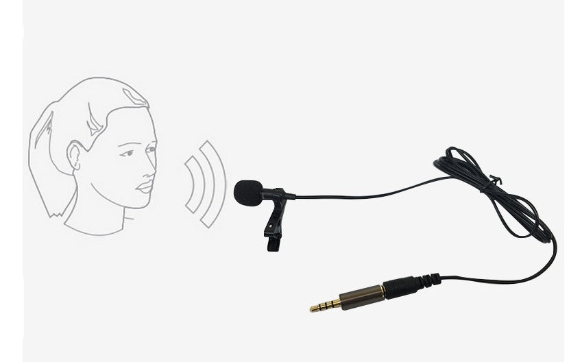 My Store lavalier microphone with compact clip-on design for hands-free audio recording