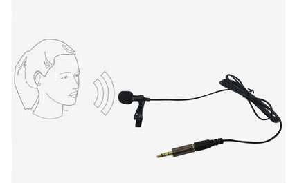My Store lavalier microphone with compact clip-on design for hands-free audio recording