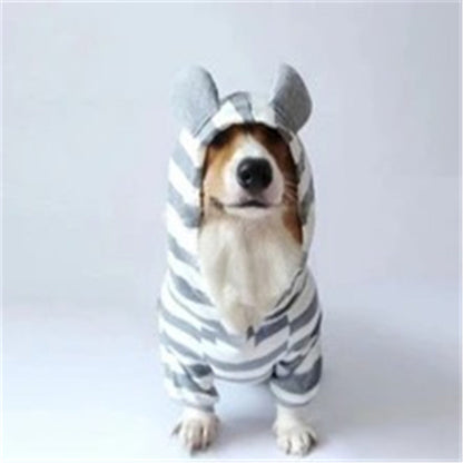 Striped pet sweater by My Store, soft knit design with a cozy fit for dogs and cats