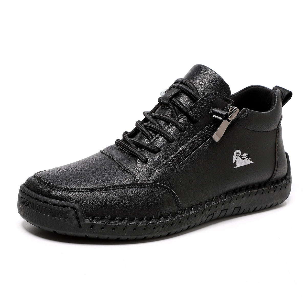 Hand-stitched women's soft sole flat casual shoes in a comfortable everyday design