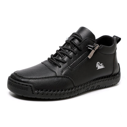 Hand-stitched women's soft sole flat casual shoes in a comfortable everyday design