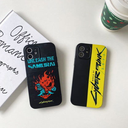 Cyberpunk 2077 iPhone 12 mobile phone case compatible with Apple, featuring a cyberpunk design