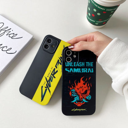 Cyberpunk 2077 iPhone 12 mobile phone case compatible with Apple, featuring cyberpunk artwork