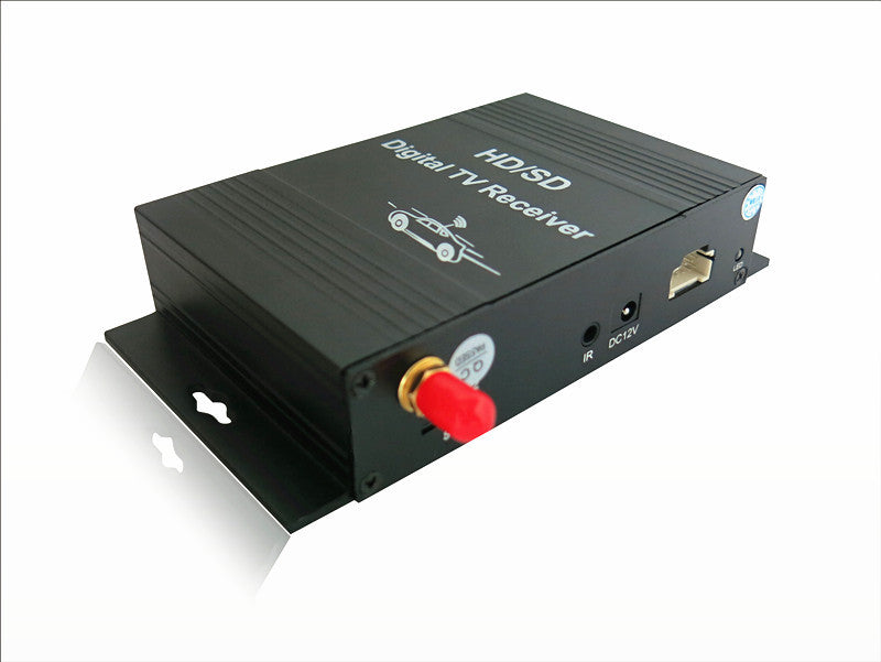 ATSC set-top box for American TV, compact black receiver with remote control by My Store