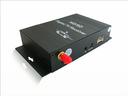 ATSC set-top box for American TV, compact black receiver with remote control by My Store