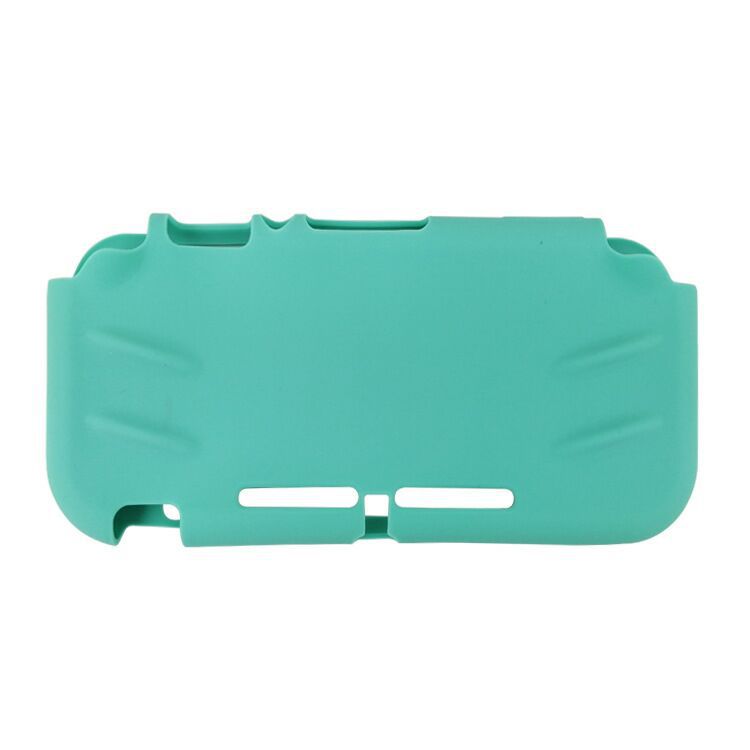 Switch Lite silicone all-inclusive protective case with built-in storage, black design ensconcing console and accessories