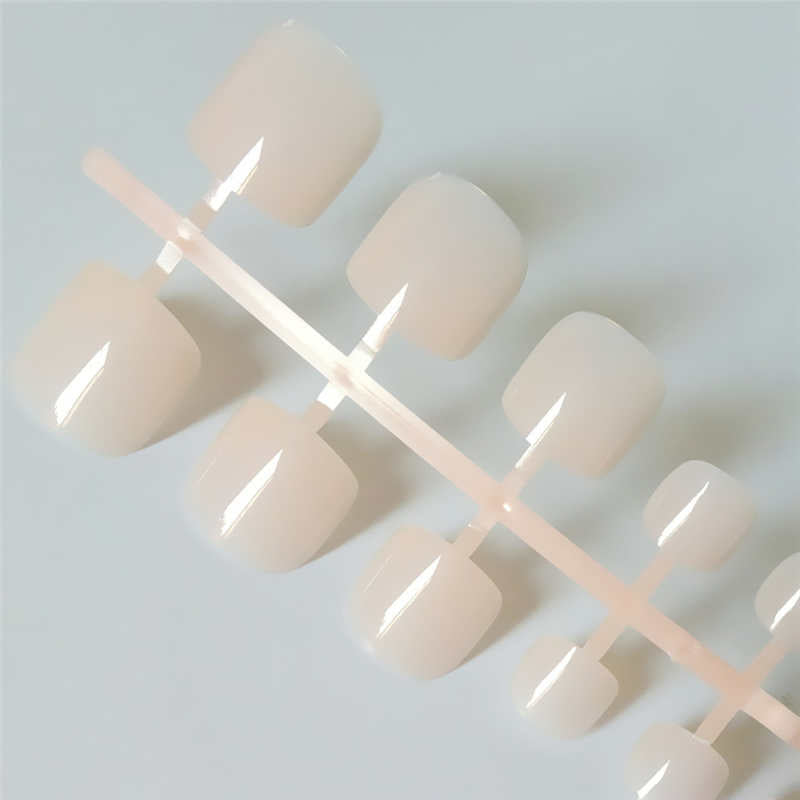 Bright green acrylic fake toenails, square press-on nail set from My Store
