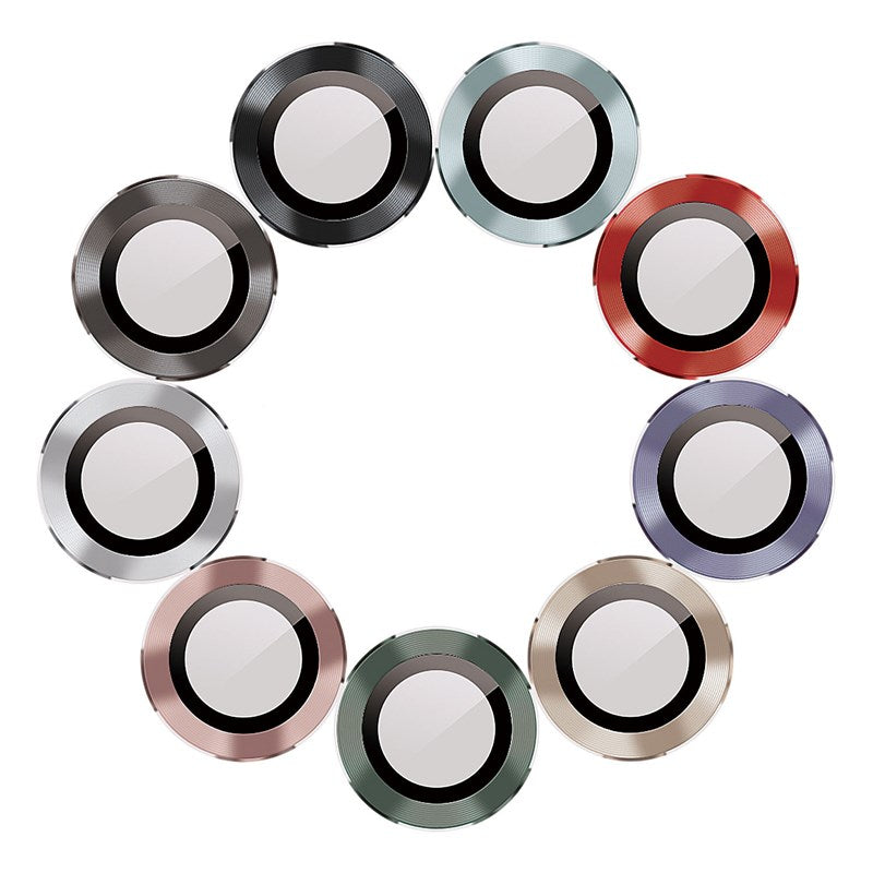 Metal lens sapphire tempered single ring lens film, close-up product view