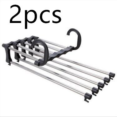 Magic non-slip S-type home pants rack for hanging trousers vertically
