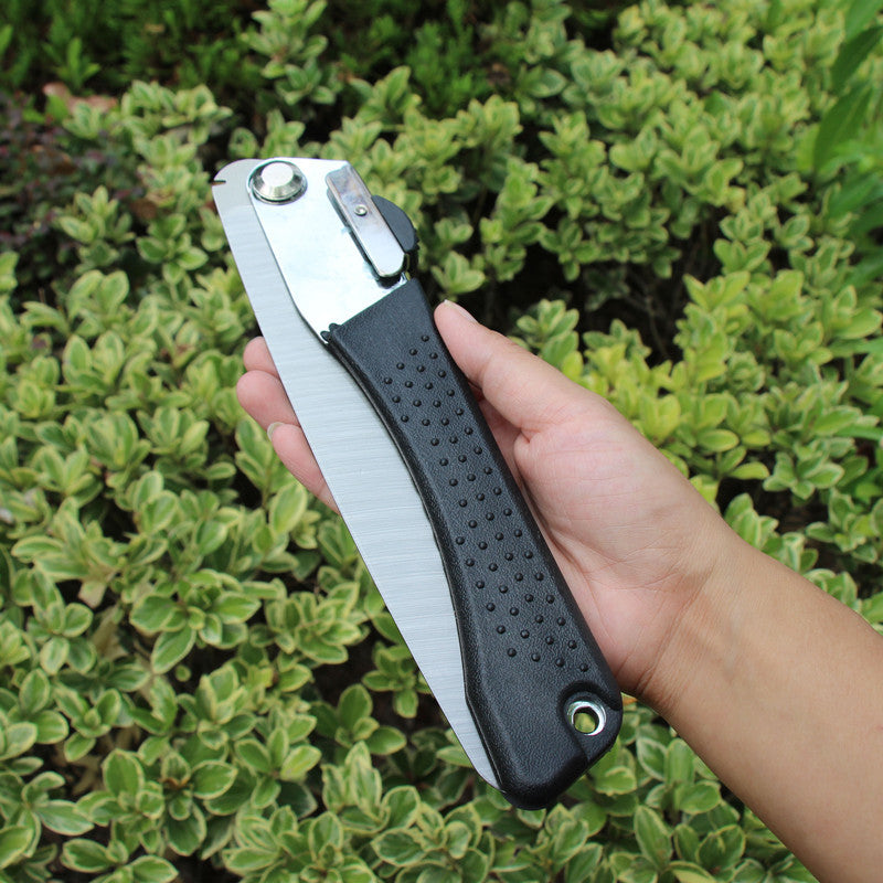 Camping outdoor garden fruit tree hacksaw gardening tool with serrated blade and ergonomic handle