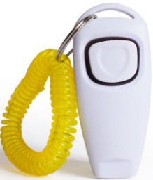 Multifunctional pet rattle whistle dog training device in compact handheld design