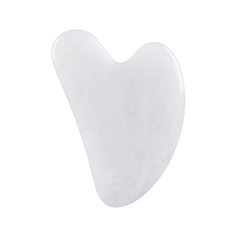 Jade scraping tablets massager with smooth green jade surface for facial scraping technique