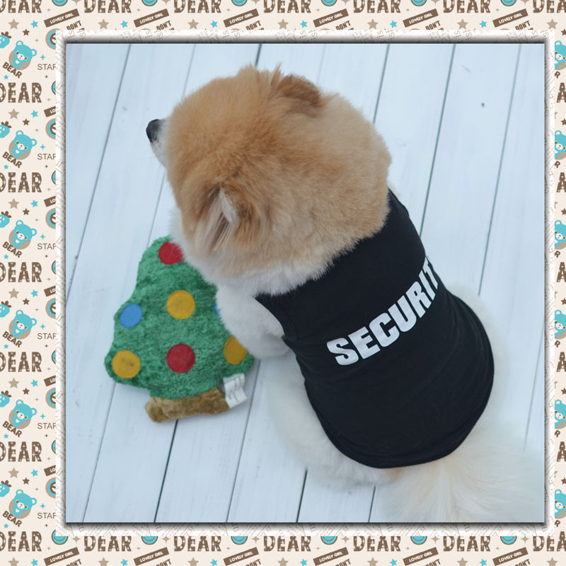 Black spring and summer dog vest, lightweight pet clothes for dogs