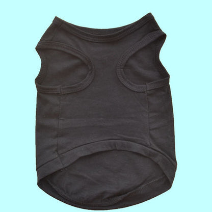 Black spring and summer dog vest, lightweight pet clothes for small dogs