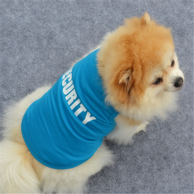 Black spring and summer dog vest by My Store, lightweight pet clothing shown from the front