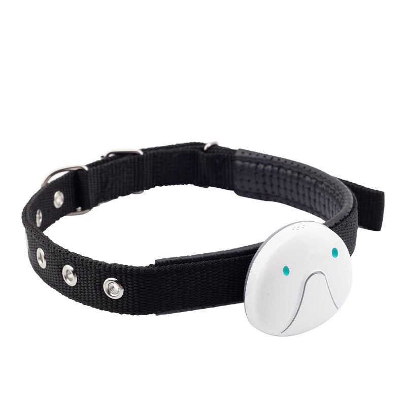 Waterproof mini pet locator tracker attached to a dog collar for smart anti-lost tracking
