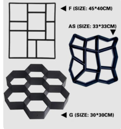 Ultralight hexagonal DIY garden paving mould for creating decorative concrete walkway stones