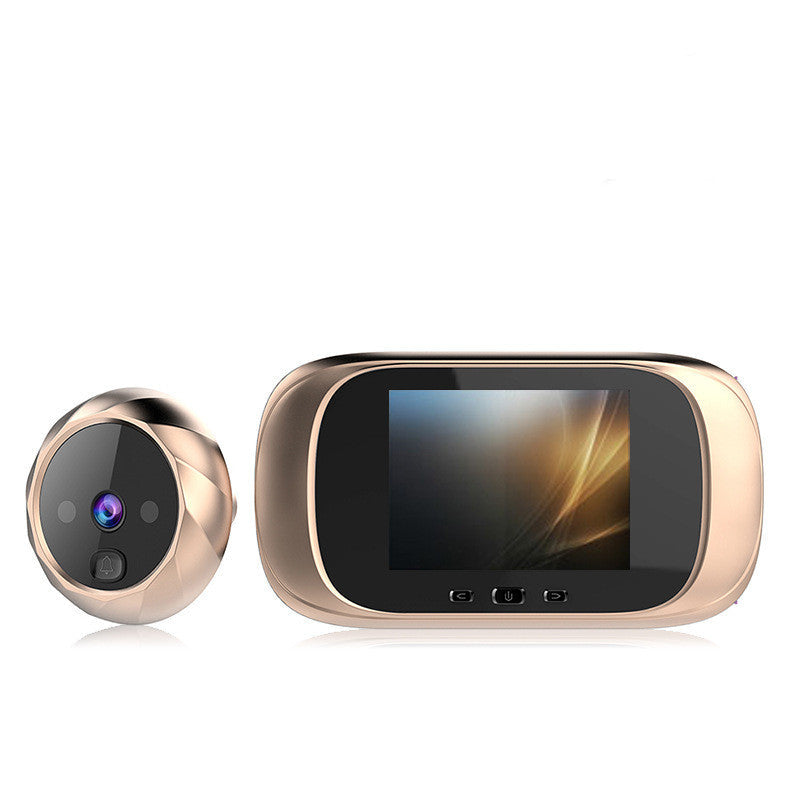Intelligent visual electronic cat eye door mirror with digital peephole viewer and door-mounted design