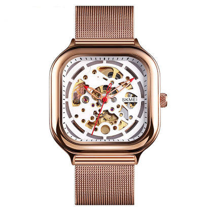 Hollow high-end men's automatic mechanical watch with skeleton dial and visible movement, My Store brand