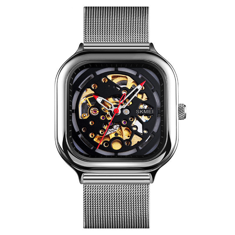 Hollow high-end men's automatic mechanical watch with exposed movement and luxury skeleton dial