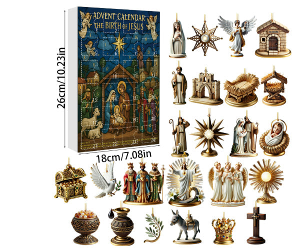 Acrylic blind box Christmas decorations in assorted festive designs