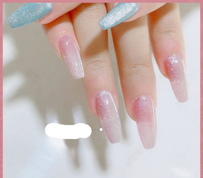 Milk tea crystal stone cat eye nail polish bottle in soft beige shade