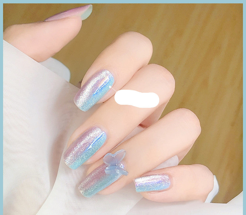 Milk Tea Crystal Stone Cat Eye Nail Polish bottle by My Store