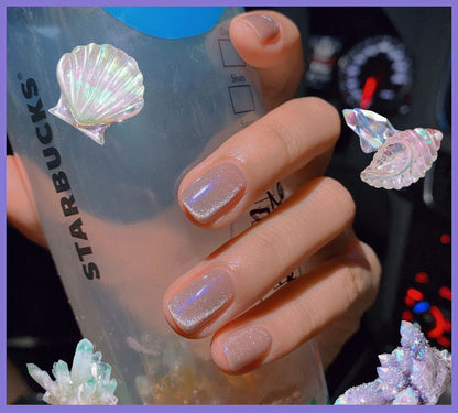 Milk tea crystal stone cat eye nail polish bottle by My Store