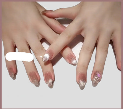 Milk tea crystal stone cat eye nail polish bottle by My Store