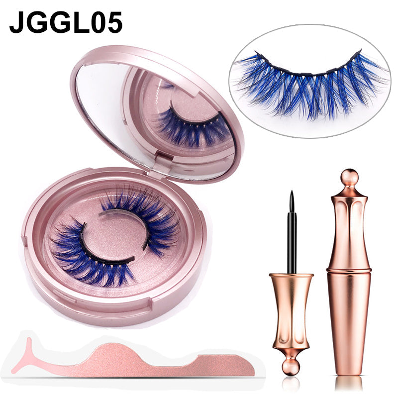 Glue-free magnetic eyelashes with magnetic lash bands for easy eye makeup application