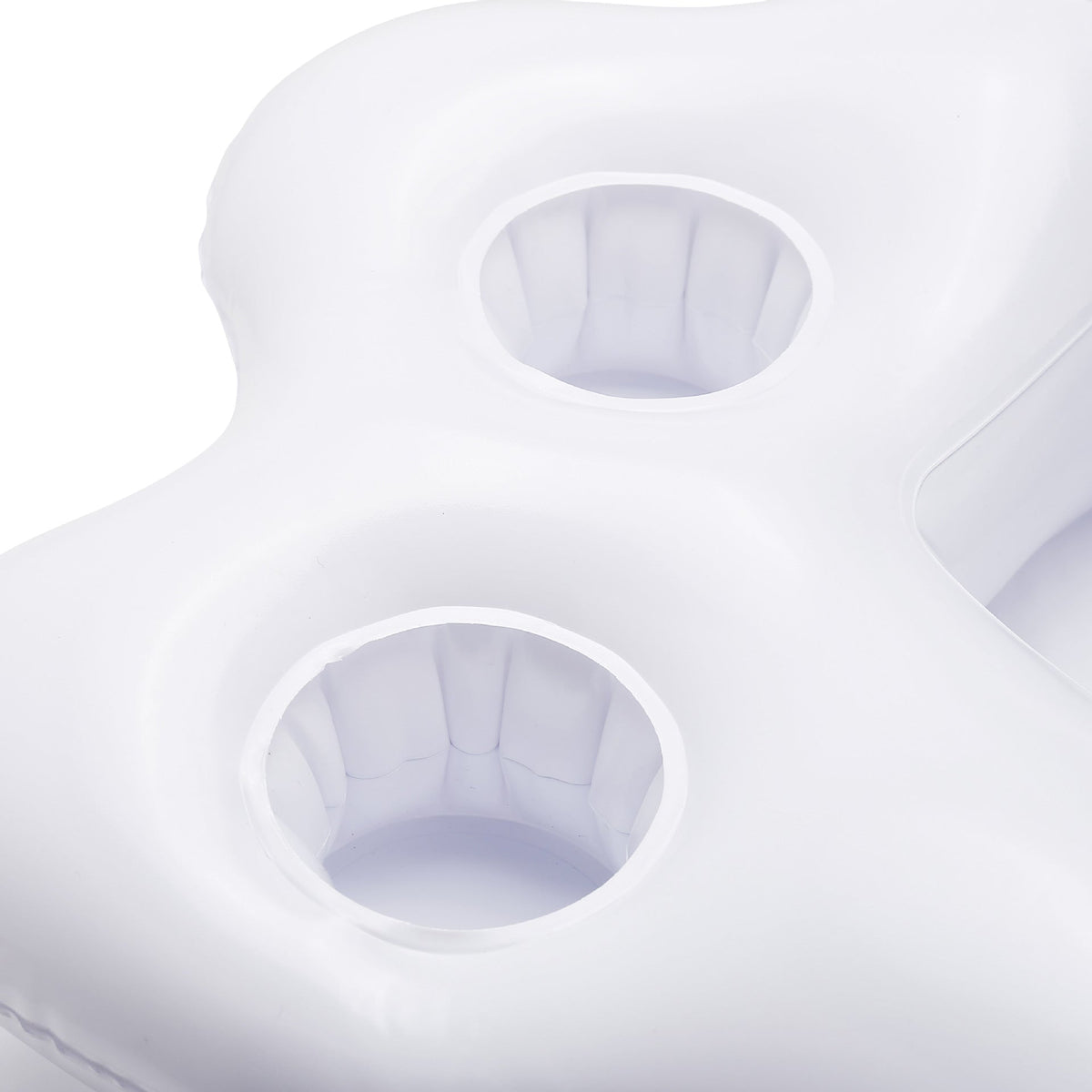 Inflatable rainbow water toy cup holder floating on water