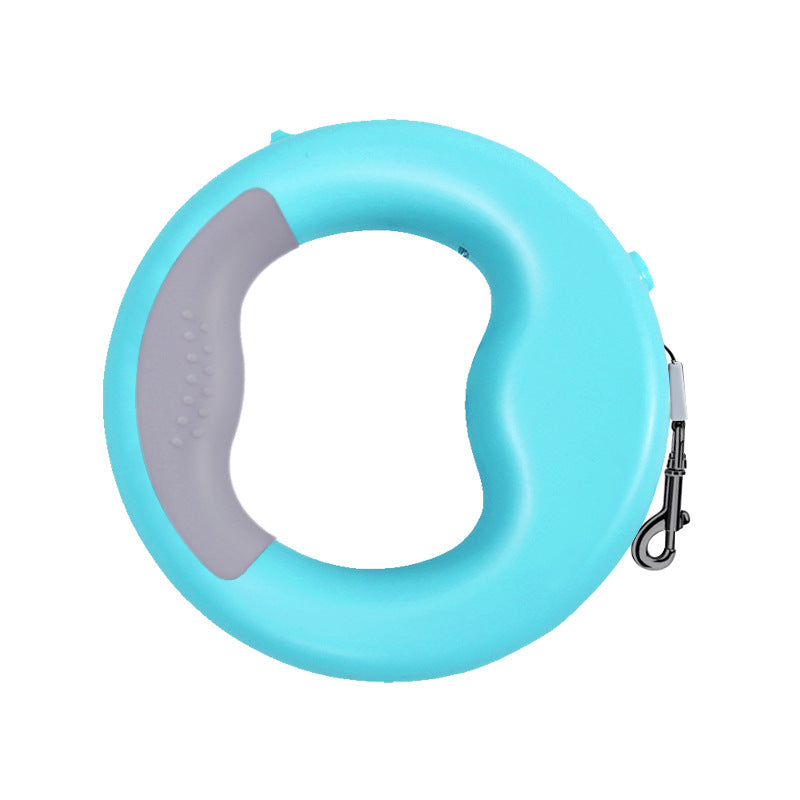 Retractable cute dog leash for pets, compact handheld design with smooth lead extension