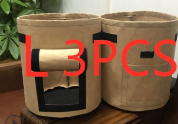 Breathable potato and tomato vegetable plant growth bag with side harvest window and sturdy handles