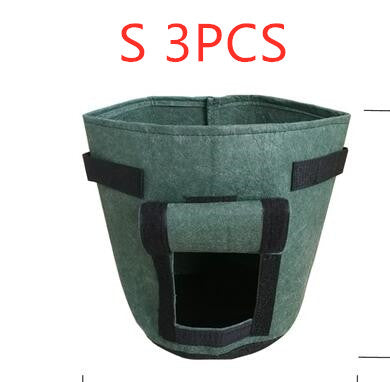 Breathable potato and tomato vegetable plant growth bag with sturdy handles and ventilation windows