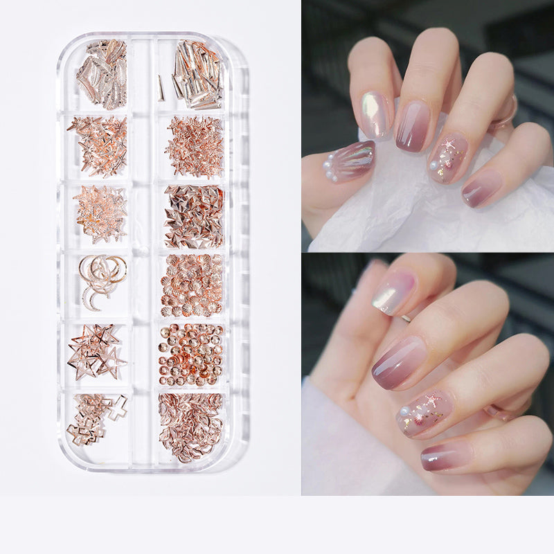 Pearl butterfly nail patches, close-up nail art jewelry set by My Store