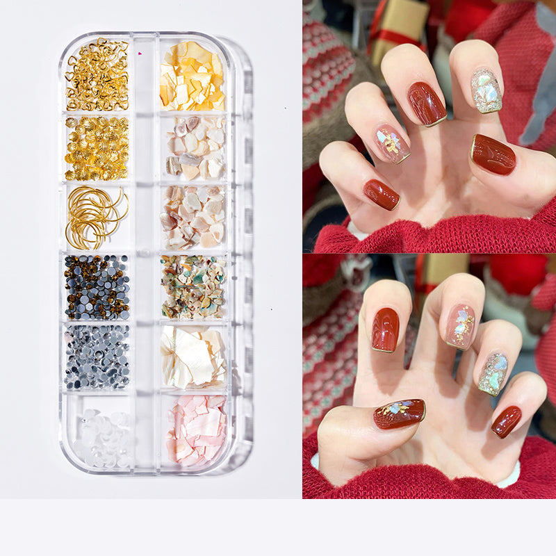 Pearl butterfly nail patch nail art jewelry set with delicate butterfly and pearl accents