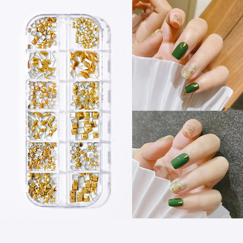 Pearl butterfly nail patch nail art jewelry set with delicate butterfly and pearl accents