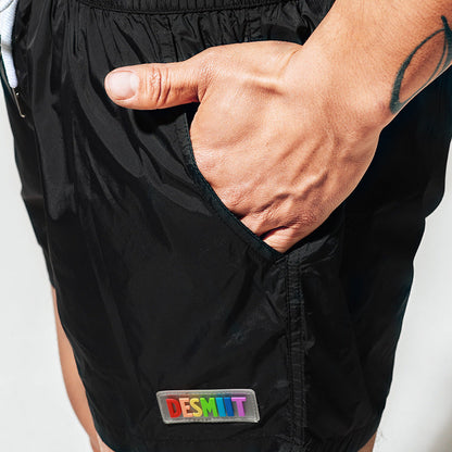 Rainbow beach swimming shorts, loose sports fit for seaside vacations