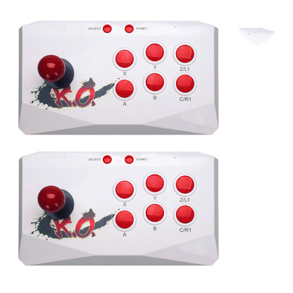 Split wireless high-definition home game console with controllers and accessories