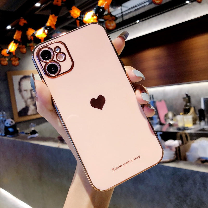 Simple electroplated case, product type 0, with a smooth metallic finish