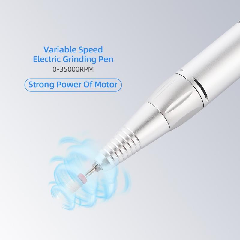 Portable professional manicure and pedicure nail drill machine for salon use