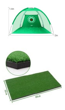 Golf practice net tent hitting cage with mesh enclosure for outdoor garden grassland training