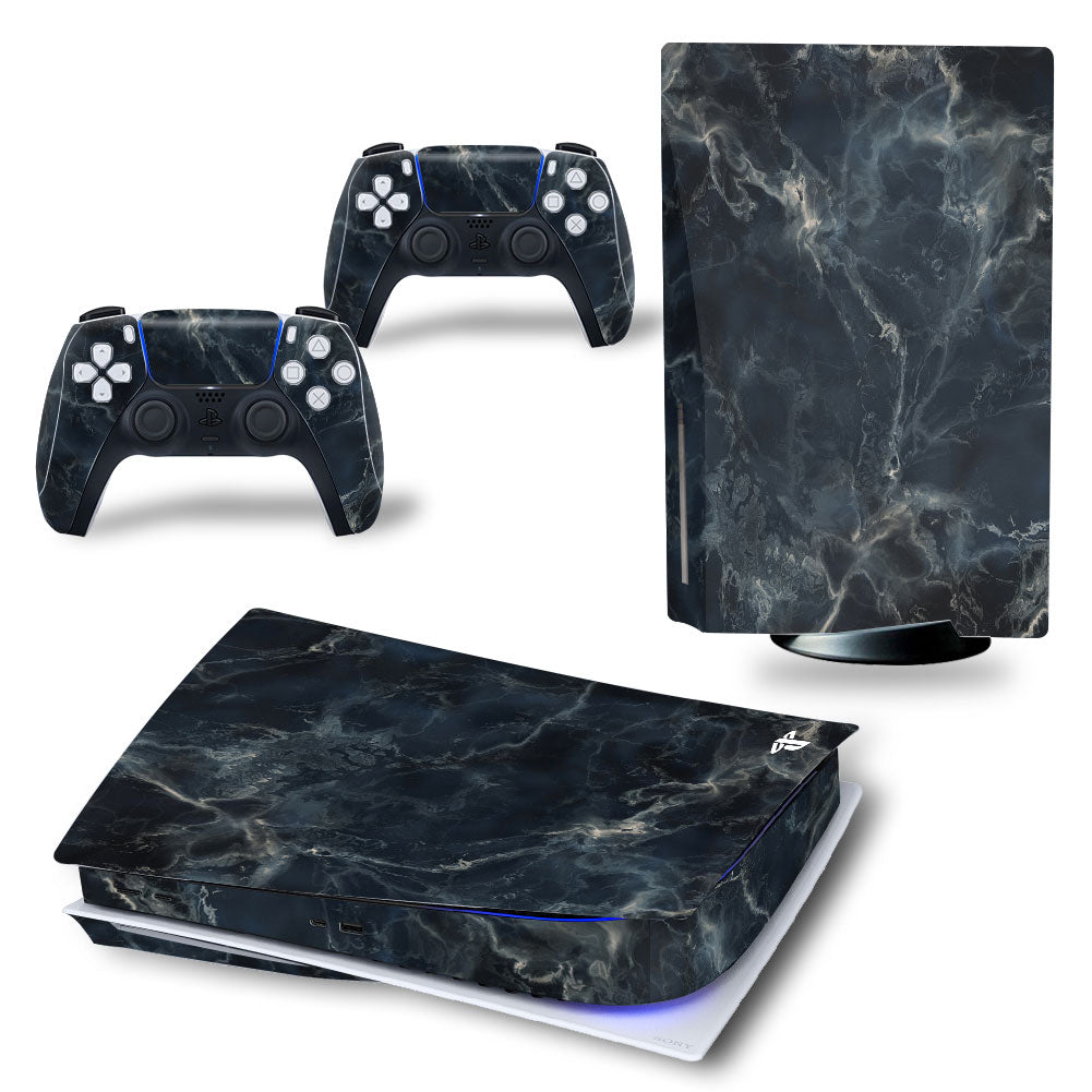 White PlayStation 5 vinyl stickers and decals for PS5 Disc console and controllers