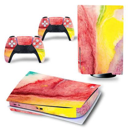 White PlayStation 5 vinyl stickers and decals for PS5 disc console and controllers