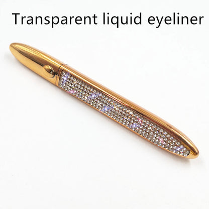 False eyelashes with self-adhesive eyeliner in multicolor, shown on a clean background