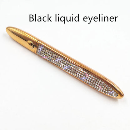 Multicolor self-adhesive false eyelashes with eyeliner applicator, close-up product view