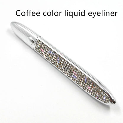 Multicolor self-adhesive false eyelashes with eyeliner applicator, close-up view