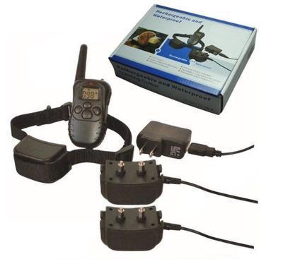 Waterproof remote control dog training device and bark stopper with rechargeable pet supply design