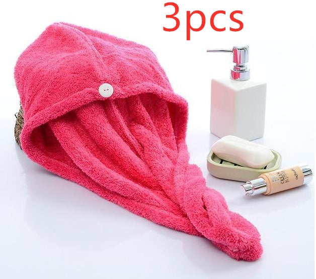 Women's hair dryer cap, absorbent dry hair towel in soft fabric for easy hair drying